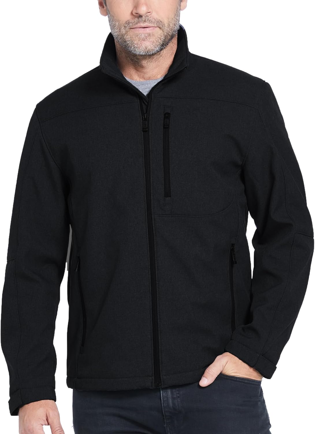 Men'S Softshell Jacket – Wind & Water Resistant – Breathable, Lightweight Outdoor Coat